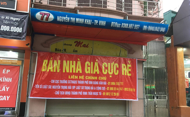 Xôn xao thông tin Chủ tịch TP Vinh rao bán nhà giá cực rẻ trên đất vàng
