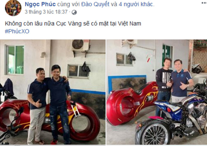 CHOÁNG: Lộ diện siêu môtô giá 10 tỷ đồng của Phúc XO?