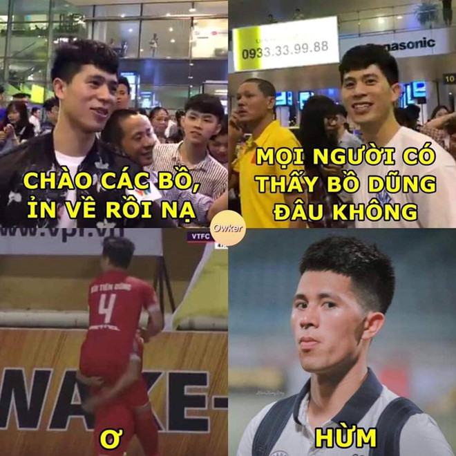 Loạt ảnh chế hài hước chào mừng cầu thủ Đình Trọng về nước