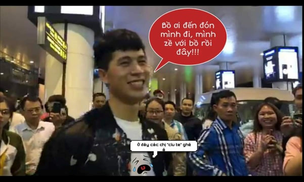 Loạt ảnh chế hài hước chào mừng cầu thủ Đình Trọng về nước