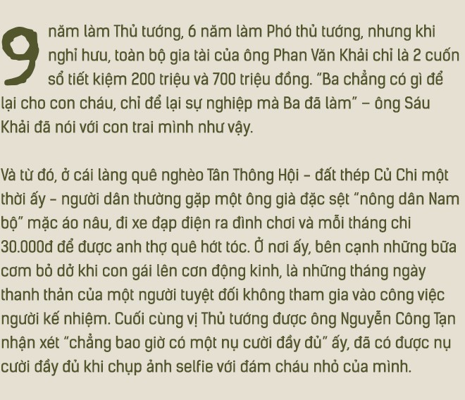 Con trai ông Sáu Khải nói về hai cuốn sổ tiết kiệm, những bữa cơm bỏ dở, nỗi đau sâu thẳm và nụ cười cuối đời của ông Sáu Khải