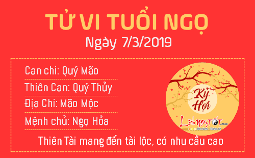 Tử vi thứ 5 ngày 7/3/2019 của 12 con giáp: Ngọ có Thiên Tài mang lộc đến, Mùi muốn đi lại phải đề phòng