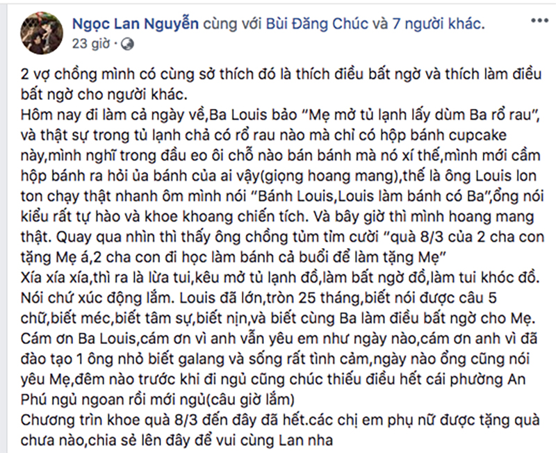 Sao Việt mừng 8/3: Người tạo bất ngờ cho vợ, người tiết lộ không lấy chồng vì thương mẹ