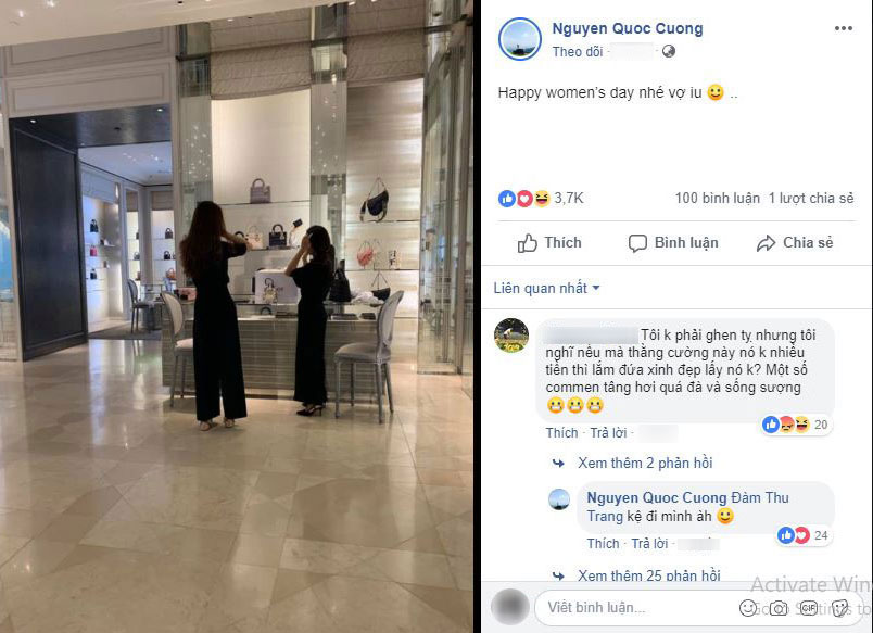 Hào hứng đưa vợ đi sắm quà 8/3, Cường Đô La bị nói: Nếu Cường không nhiều tiền thì lắm đứa xinh đẹp có lấy không?