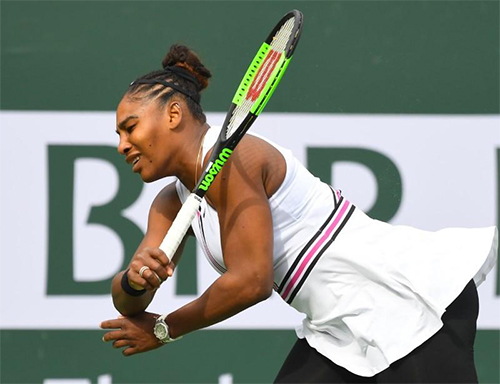 Serena bỏ cuộc vì khó thở tại Indian Wells