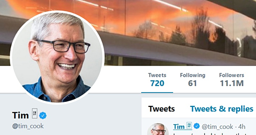 Tim Cook đổi tên tài khoản Twitter thành Tim Apple