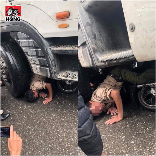 Bức ảnh được chia sẻ nhiều trên MXH: Đầu nạn nhân ghì sát bánh xe tải và khoảnh khắc thoát chết ám ảnh!