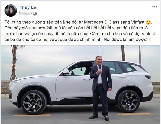 Nữ Chủ tịch VinFast tuyên bố đổi Mercedes-Benz S-Class sang xe nhà làm