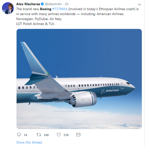 Thế giới chấn động sau thảm kịch hàng không thứ 2 xảy ra với mẫu Boeing 737 Max-8 chỉ trong 4 tháng