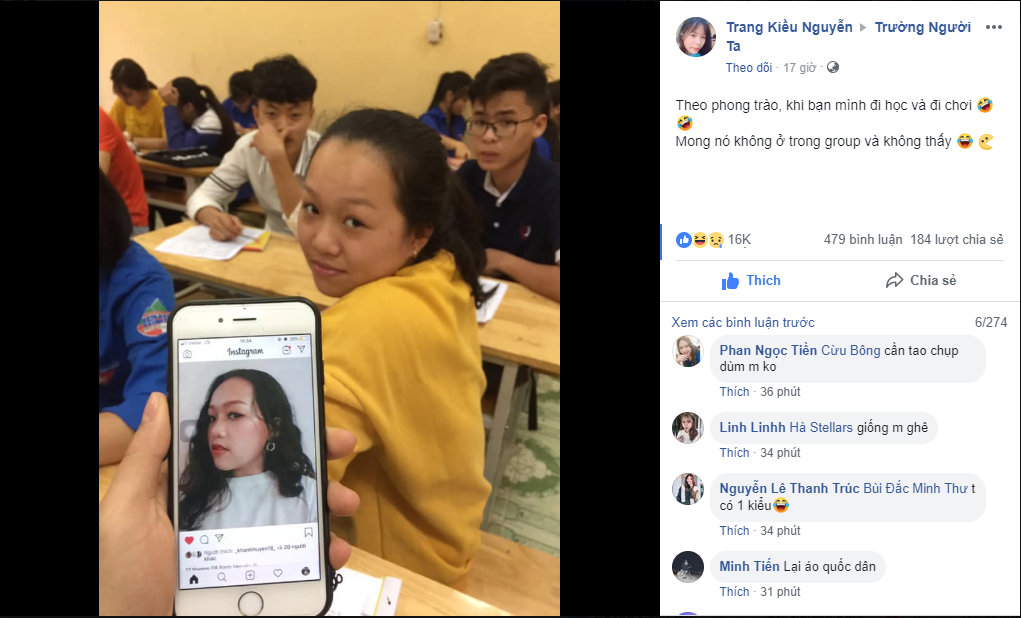 Đăng ảnh bóc mẽ bạn thân lúc đi học và ảnh trên Instagram, chính chủ vào bình luận một câu khiến ai cũng bật cười
