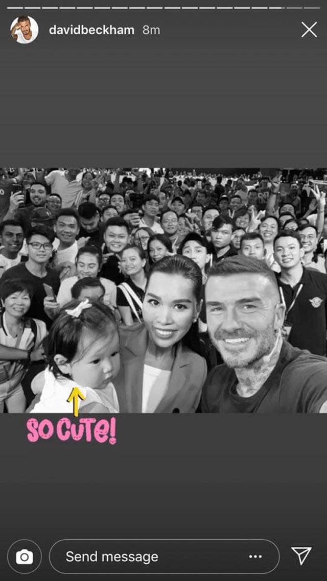 Cô bé đáng yêu khiến David Beckham mê mẩn khi tới Việt Nam là ai?