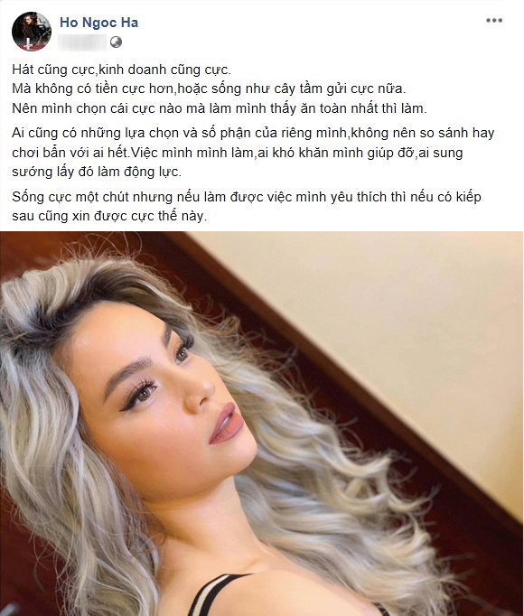 Hồ Ngọc Hà: Hát cũng cực, kinh doanh cũng cực nhưng không có tiền hay sống như cây tầm gửi còn cực nữa