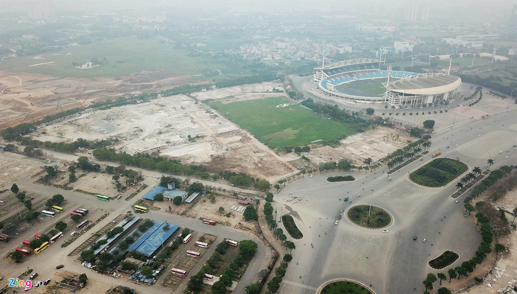 Dọn dẹp mặt bằng làm đường đua F1 tại Hà Nội