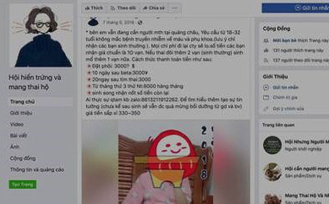 Điều tra mở rộng đường dây mang thai hộ xuyên quốc gia Điều tra mở rộng đường dây mang thai hộ xuyên quốc gia