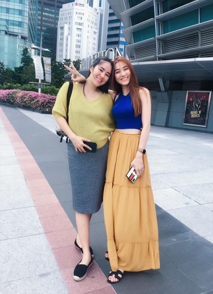 Khác xưa 180 độ, Lê Phương lộ thân hình phát tướng khi chụp ảnh cùng bạn bè