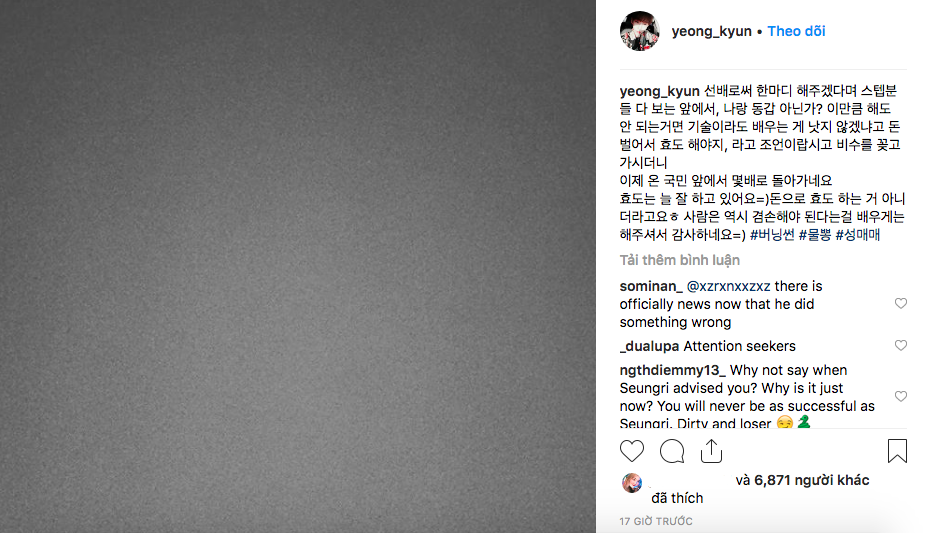 Chị đại Taeyeon cùng loạt sao Hàn công khai đá xéo, phê phán Seungri, Jung Joon Young giữa tâm bão scandal Chị đại Taeyeon cùng loạt sao Hàn công khai đá xéo, phê phán Seungri, Jung Joon Young giữa tâm bão scandal