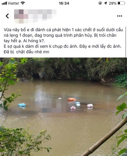 Sự thật thông tin phát hiện thi thể bị trói chân, tay dưới chân cầu