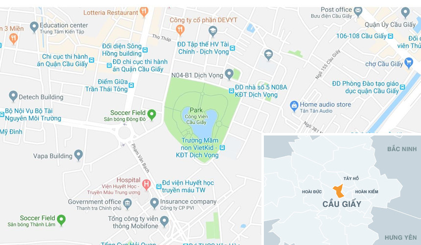 Xin xén công viên Cầu Giấy để làm bãi đỗ xe, nhà hàng tiệc cưới Xin xén công viên Cầu Giấy để làm bãi đỗ xe, nhà hàng tiệc cưới