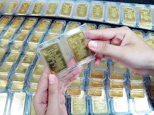 Giá vàng trong nước sụt giảm Giá vàng trong nước sụt giảm