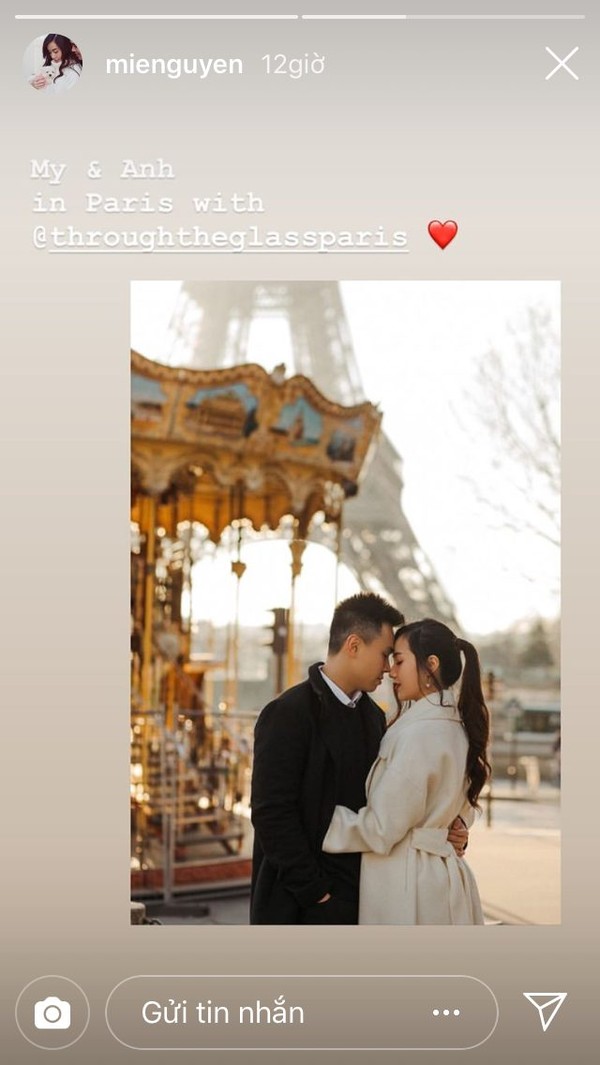 Hot girl Mie Nguyễn khoe ảnh cưới ngọt ngào tại Paris khiến fan hồi hộp mong ngóng đám cưới của cặp đôi