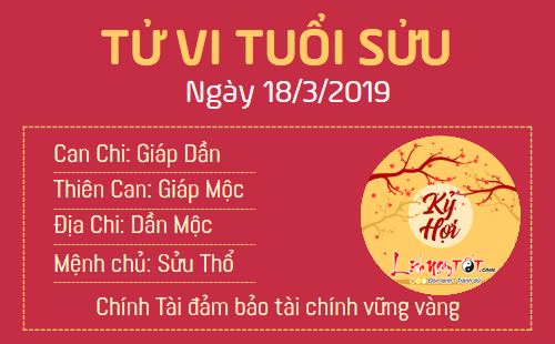 Tử vi thứ 2 ngày 18/3/2019 của 12 con giáp: Mùi được tăng lương, Thân bị tiểu nhân hãm hại