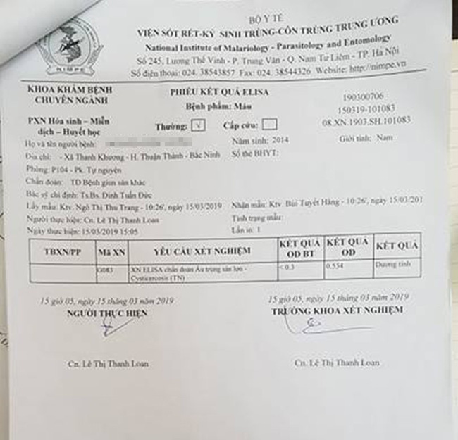 Không chỉ học sinh, đã phát hiện giáo viên dương tính với sán lợn