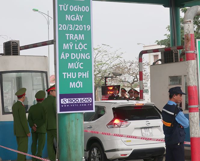 Hình ảnh BOT Mỹ Lộc trong ngày thu phí trở lại