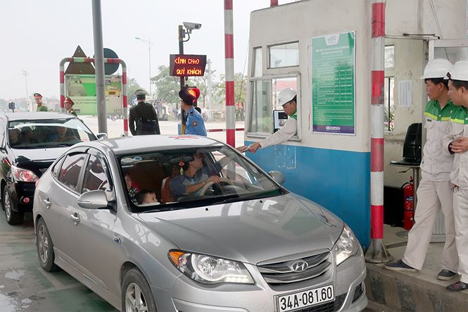 Hình ảnh BOT Mỹ Lộc trong ngày thu phí trở lại