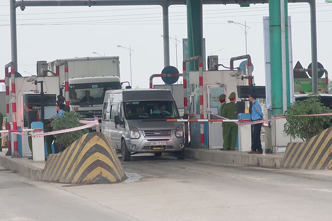 Hình ảnh BOT Mỹ Lộc trong ngày thu phí trở lại