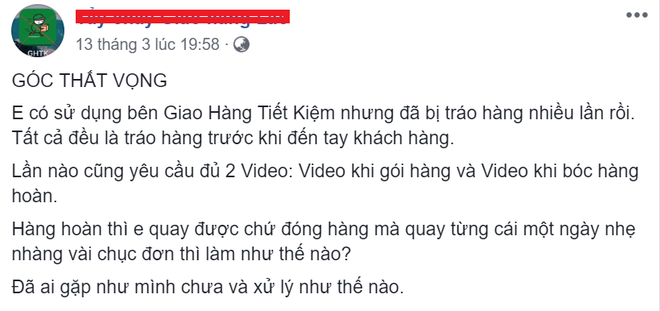 Giao hàng tiết kiệm đang đùa với niềm tin của khách hàng? Giao hàng tiết kiệm đang đùa với niềm tin của khách hàng?