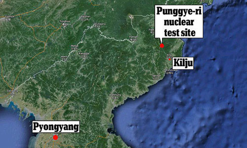 Động đất nhẹ gần bãi thử hạt nhân Triều Tiên