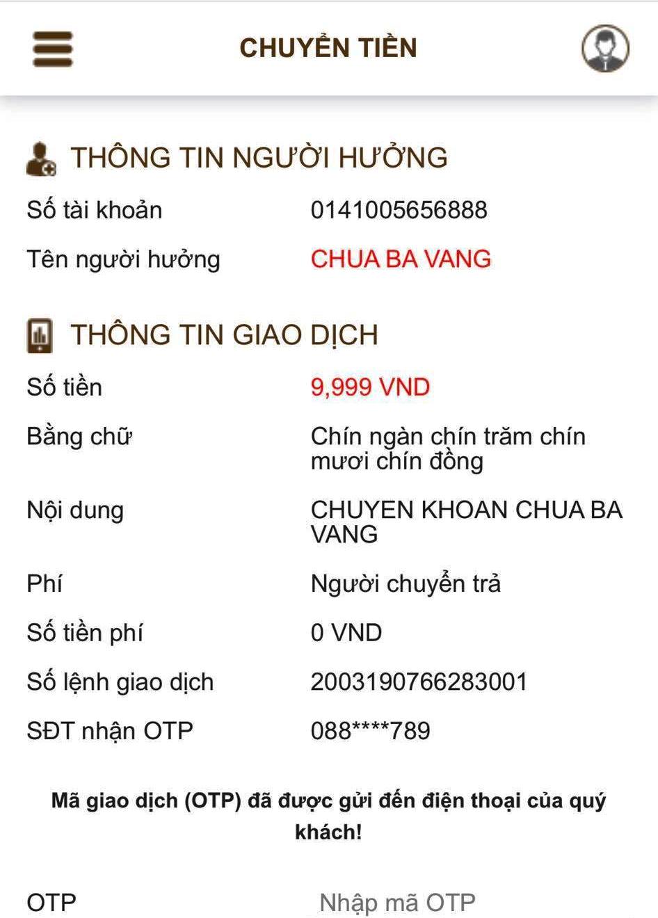 Chùa Ba Vàng có được mở tài khoản ngân hàng thu tiền gọi vong?