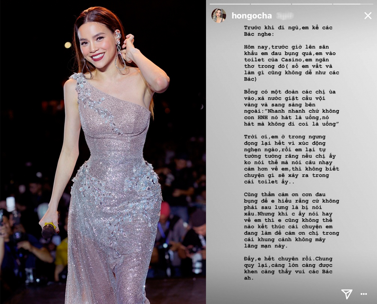 Hà Hồ lầy lội kể chuyện bất ngờ được khen khi đang giải quyết nỗi buồn trong toilet