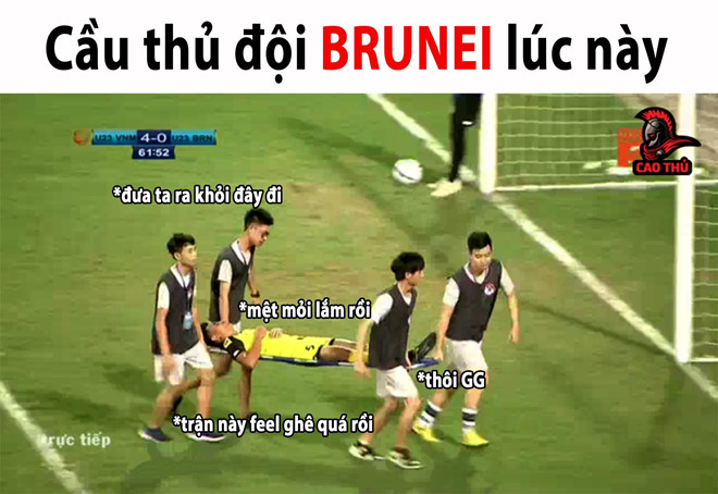 Ảnh chế Bùi Tiến Dũng không có gì để bắt trong trận gặp U23 Brunei