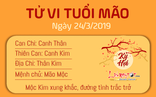Tử vi Chủ nhật ngày 24/3/2019 của 12 con giáp: Thìn có cơ hội tốt đầu tư, Dần bị kẻ thứ 3 đe dọa hôn nhân Tử vi Chủ nhật ngày 24/3/2019 của 12 con giáp: Thìn có cơ hội tốt đầu tư, Dần bị kẻ thứ 3 đe dọa hôn nhân