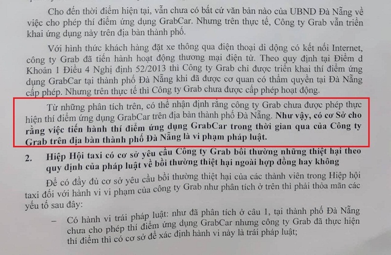 8 hãng taxi Đà Nẵng ‘liên thủ’ kiện Grab ra tòa