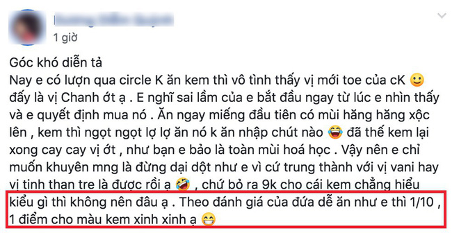 Dân mạng lại xôn xao vì chiếc kem dành cho người khẩu nghiệp mang tên: kem chanh ớt
