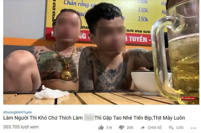 Loạn kênh YouTube giang hồ hút người xem bằng nội dung bạo lực