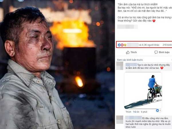 Dân mạng rơi nước mắt với bức ảnh người cha lấm lem cùng câu nói xúc động, nhưng đây mới là sự thật phía sau