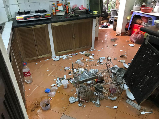 Nhìn căn bếp như hiện trường một vụ đánh nhau kinh hoàng, mẹ trẻ ngẩn ngơ khi phát hiện ra thủ phạm
