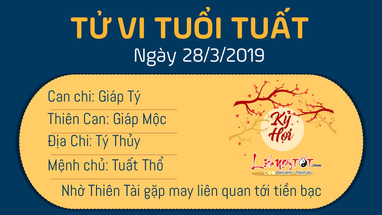 Tử vi thứ 5 ngày 28/3/2019 của 12 con giáp: Tuất trúng thưởng lớn, Mão quên đồ quan trọng