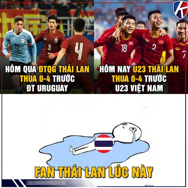 Hạ đo ván Thái Lan với tỷ số không ai dám mơ tới, dân mạng náo nức chế ảnh tặng U23 Việt Nam