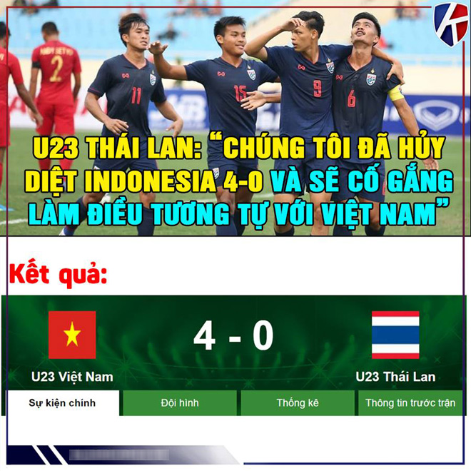 Hạ đo ván Thái Lan với tỷ số không ai dám mơ tới, dân mạng náo nức chế ảnh tặng U23 Việt Nam