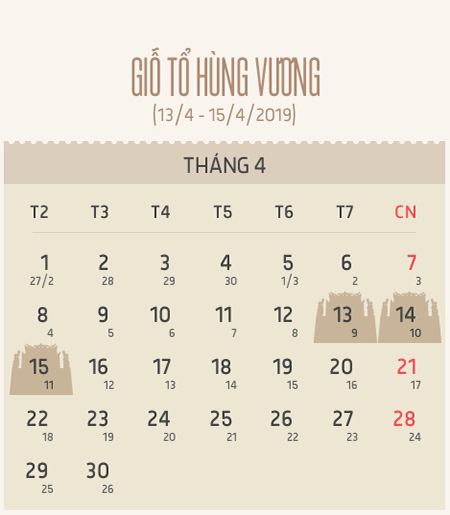 Học sinh Sài Gòn được nghỉ 8 ngày lễ Giỗ tổ Hùng Vương và 30/4, 1/5