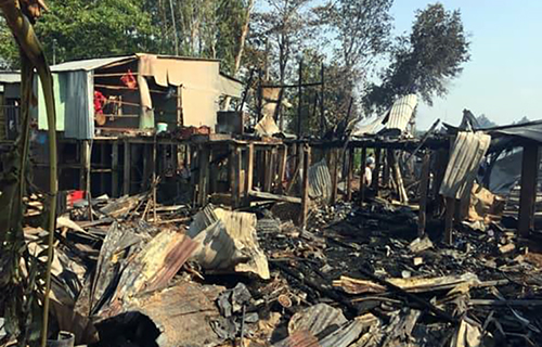 13 căn nhà ở An Giang cháy nghi do đốt đồng