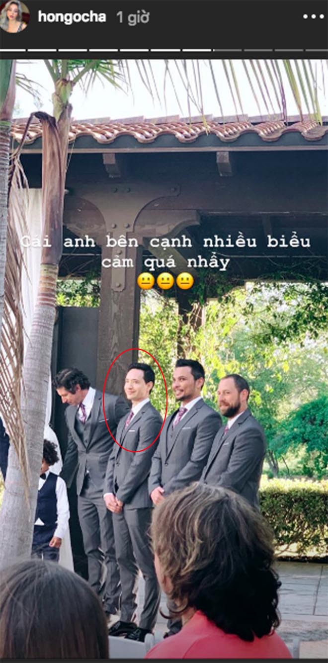 Kim Lý làm phù rể, Hồ Ngọc Hà liên tục chụp ảnh, bình luận hài hước