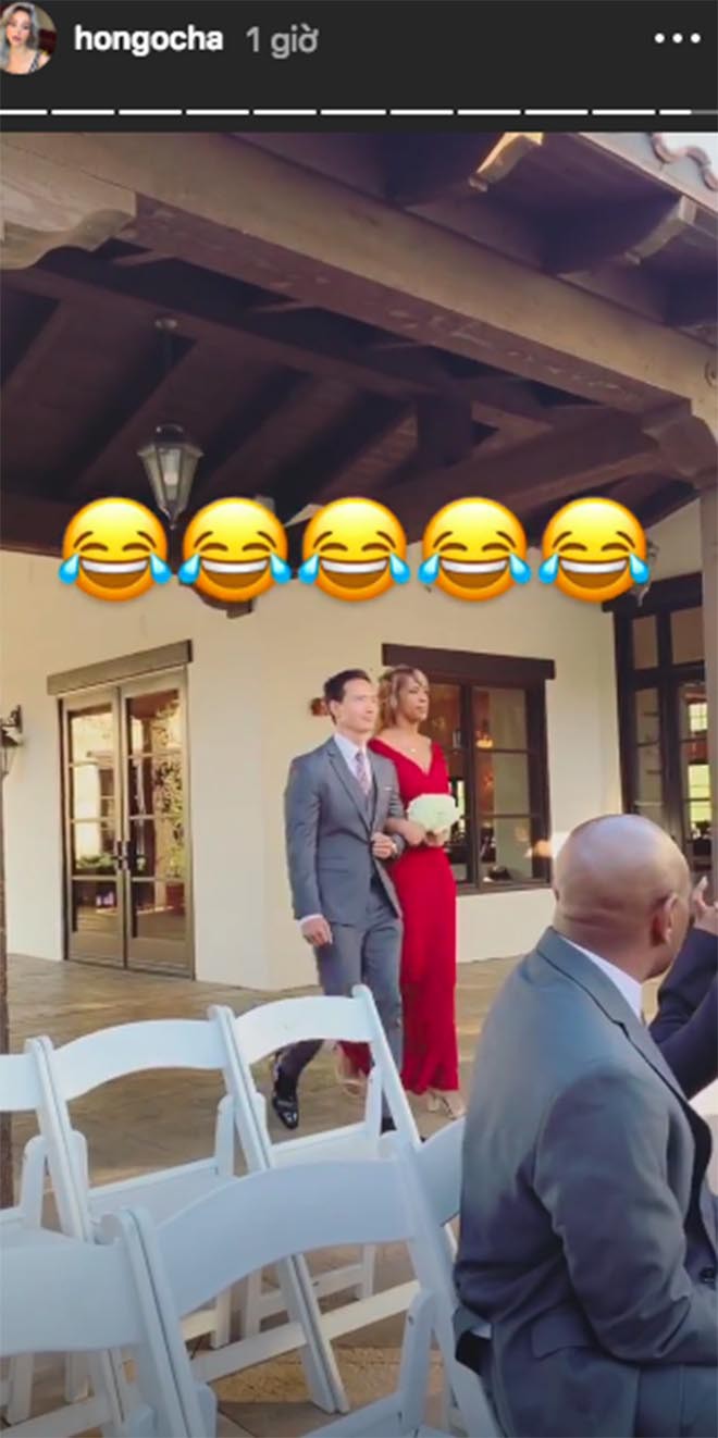 Kim Lý làm phù rể, Hồ Ngọc Hà liên tục chụp ảnh, bình luận hài hước