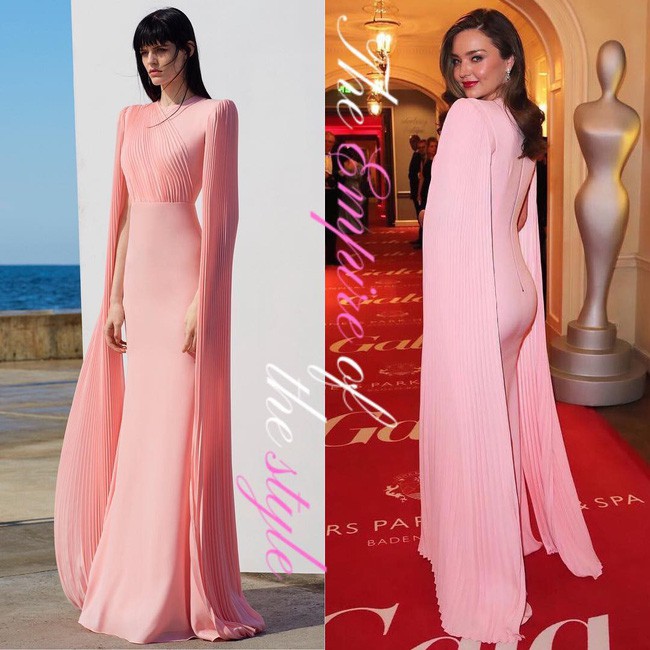 Bầu bí lần 3, Miranda Kerr vẫn đốn tim vạn người vì sắc vóc quá sức lộng lẫy và công lớn thuộc về chiếc đầm hồng pastel này