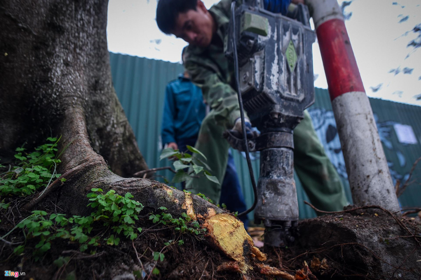 Dùng gạch bê tông vân đá lát vỉa hè Hà Nội