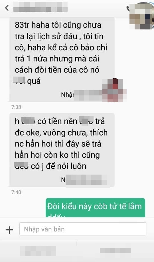 Thanh niên 34 tuổi sau khi đào mỏ được bạn gái 18 tuổi 83 triệu thì hùng hồn tuyên bố: Nói giọng tử tế mới trả còn không thì thôi